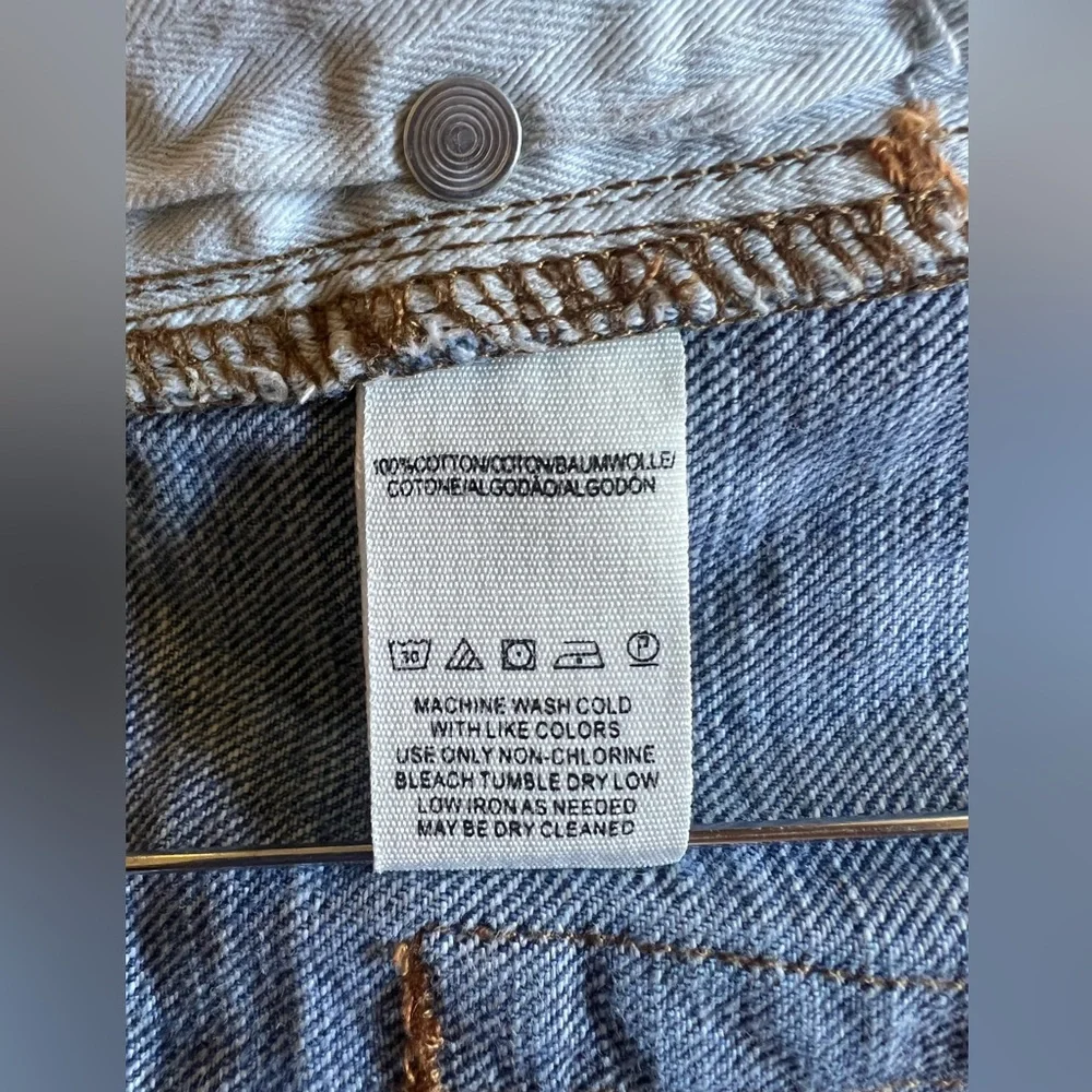 Free People FP Women’s Boho Button-Fly Cut Off Denim Jean Shorts Sz 27 High-Rise - Picture 8 of 9
